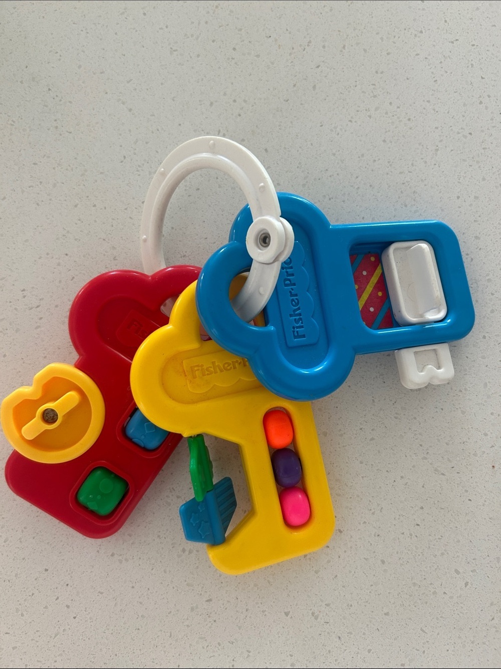 Fisher-Price Activity Keys, vintage 1994 "Slide, Click & Spin"